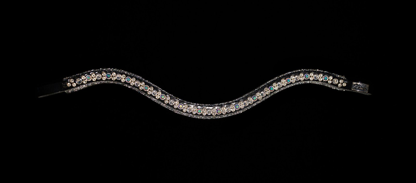Frontriem Shimmering Rock Star Crystal en AB Rocks Zilver